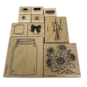 Stampin’ Up! Jar Stamp Set Rubber & Wood
